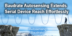 Baudrate Autosensing Extends Serial Device Reach Effortlessly